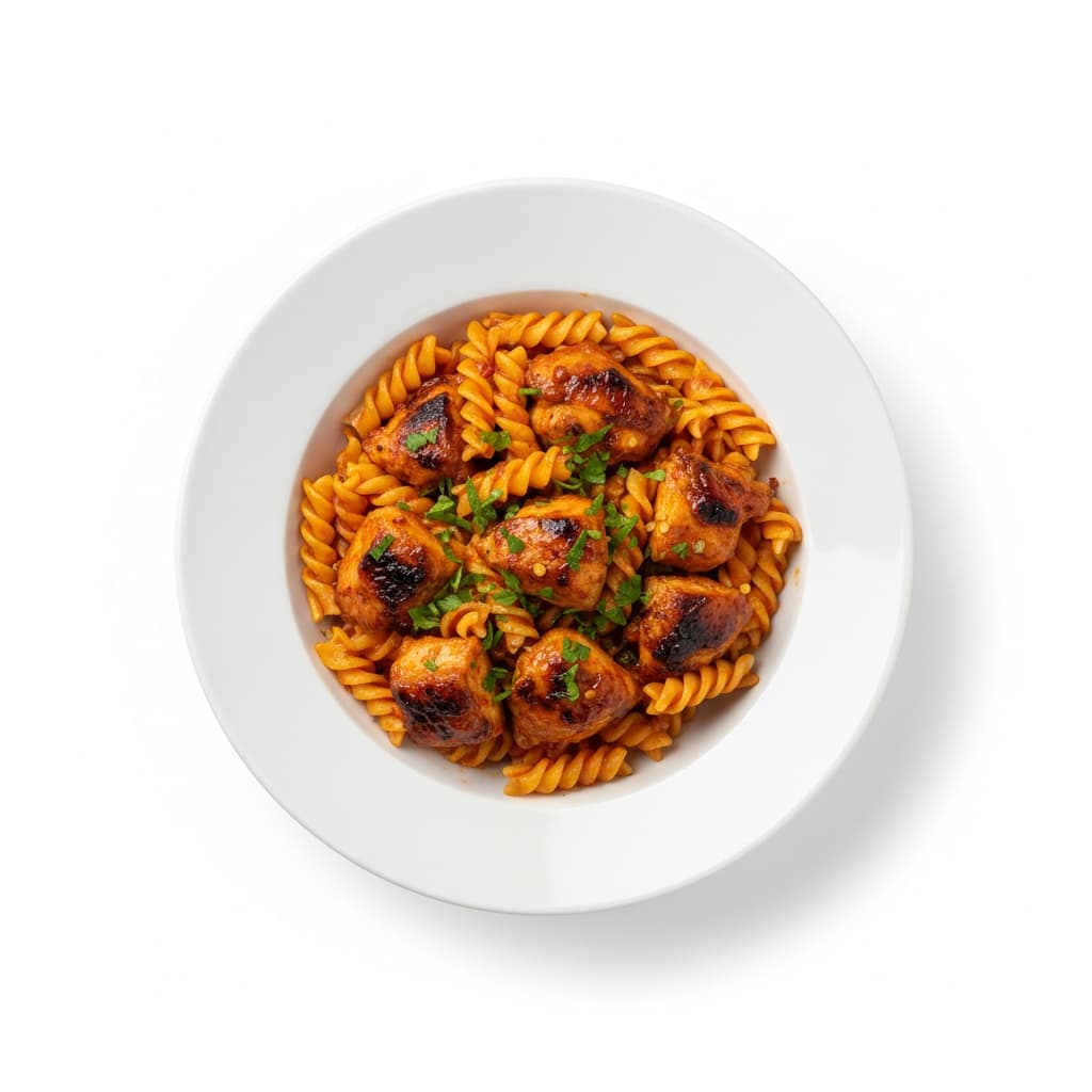 Куры BBQ с макаронами